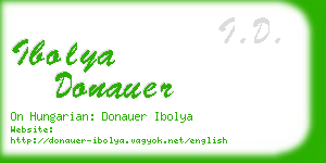 ibolya donauer business card